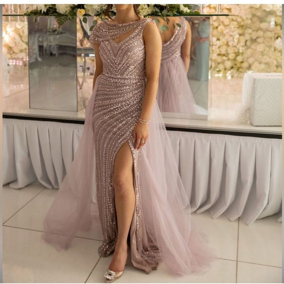 Purple  Size 2 Side slit dress - Picture 1 of 2